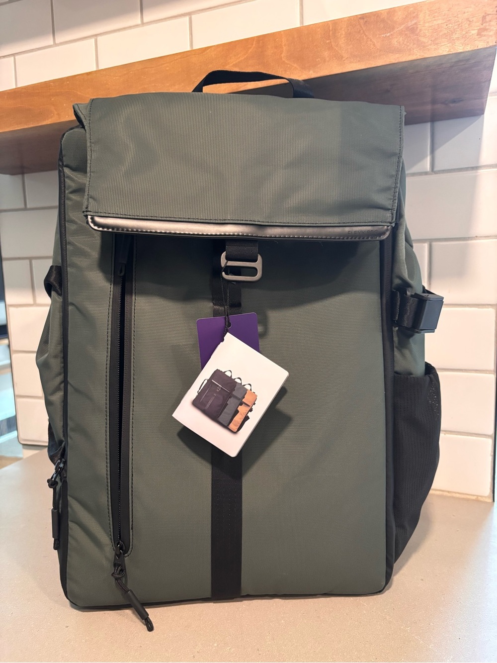 Simp Design Flexy Pro Travel Backpack — GRAYGREEN | NWT